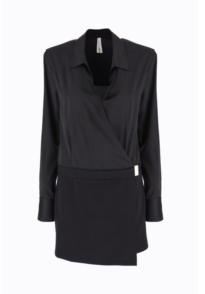 Mini Vestido Monocolor com Gola - Image 5