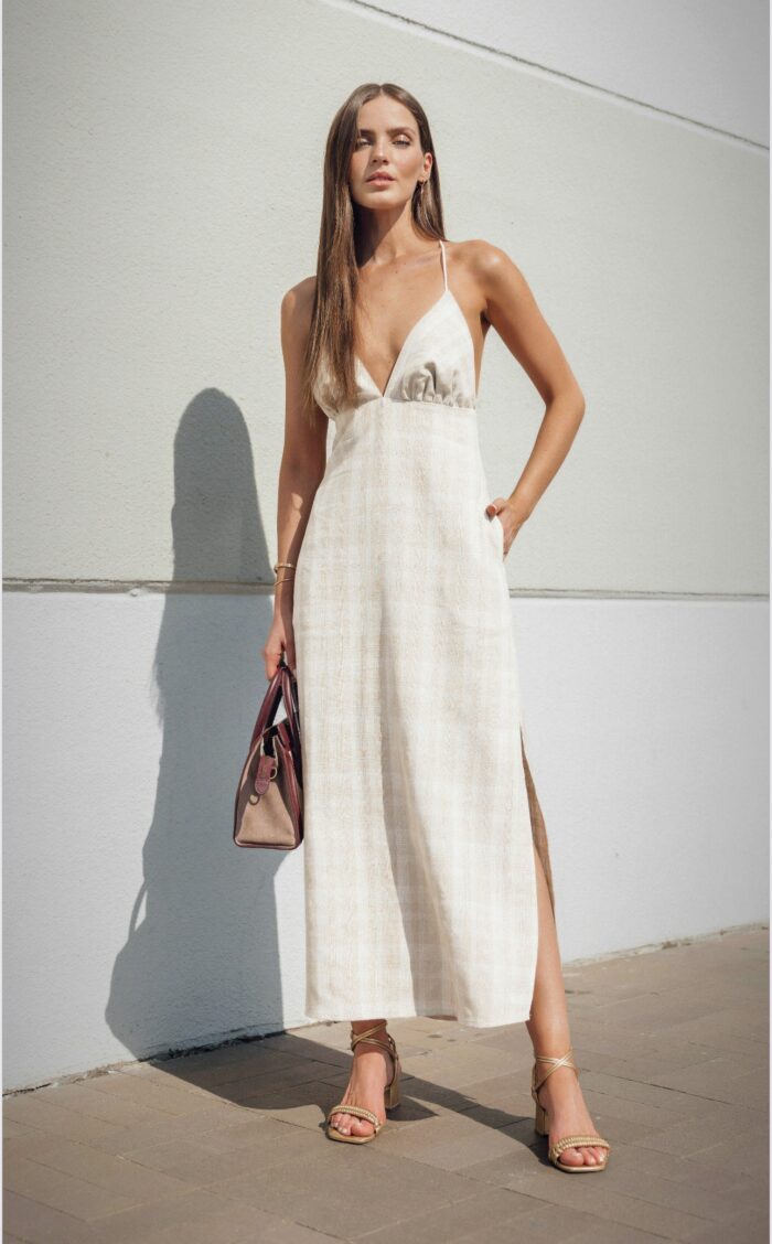 Vestido Linho Ksbewoman Store Vestido Linho Ksbewoman Store