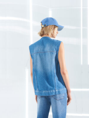 Colete Jeans Com Corrente Open Ksbewoman Store 1