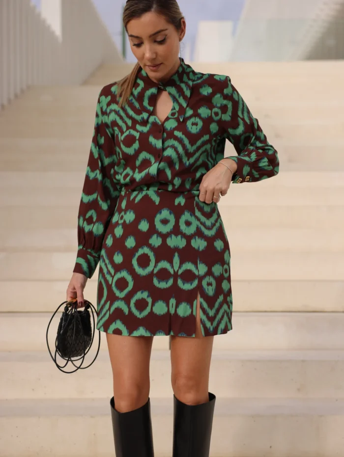 Saia Estampada Scripta Ksbewoman Store Saia Estampada Scripta Ksbewoman Store